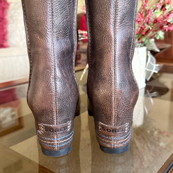 Sorel Cate The Great Tall LaceUp Lug Sole Wedge Boot Style NL2175-227 Size US8.5 - Picture 14 of 17